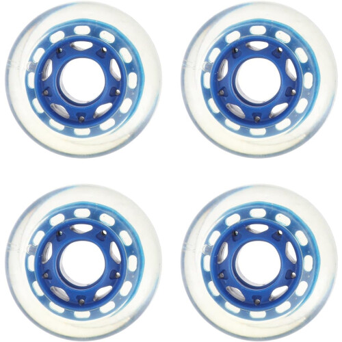 70 mm PU-Rollen, hochelastisch, 4 Stück, blau