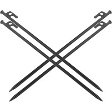 4 Stück robuste Zeltnägel aus Stahl, 40 cm, schwarz