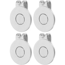 4 Stück Golfballmarker-Hutclips aus Metall, glänzend vernickelt, Golfkappenbefestigungen