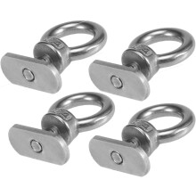 4 crochets à œillet en acier inoxydable pour fixation sur rail de kayak, crochets de remorquage multifonctionnels pour le levage de kayak