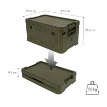 Faltbare Camping-Aufbewahrungsbox mit Deckel, tragbar