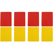 Schiedsrichterkarten für Fußball und Badminton, strapazierfähiges PVC, rot und gelb