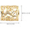 Fibbia ad anello per sciarpa Vintage Hollow Rose, 4 pezzi, clip per sciarpa oro e argento per donna 8
