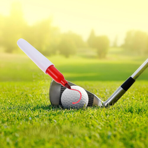 4pcs Golf Ball Alignment Tool Set with Reusable Plastic Ball Markers and Clip Stencils 2