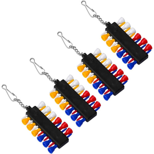 4 Sets tragbarer Golf-Teehalter aus Kunststoff