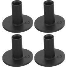 4-teiliges Set mit schwarzen 42-mm-Golfball-Teehaltern aus Gummi für Driving Range und Übungsmatten im Freien