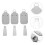 3Sets Sleutelhangerfles Met Rubber Beschermhoes Wit 5