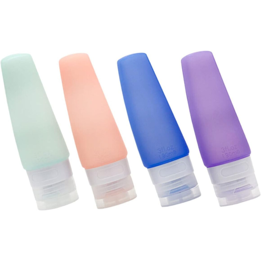 Hkhbjs 4Pcs Silicone Bottles Travel Dispensing Bottle For Toiletries And Makeup Packing