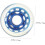 70 mm PU-Rollen, hochelastisch, 4 Stück, blau 2