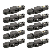 (Black) 10x Adjustable Planer Board Clips for Offshore Saltwater Fishing, Heavy Duty Trolling Line Release Gear