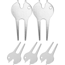 5-delige set metalen golfdivot-reparatiegereedschap, gazonreparatievork, professionele accessoires voor buitengolfen