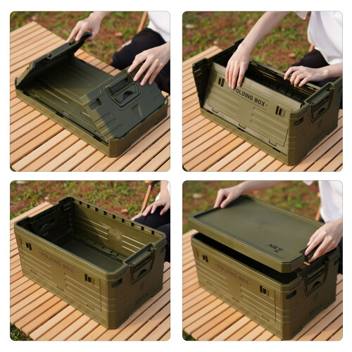 Faltbare Camping-Aufbewahrungsbox mit Deckel, tragbar 1