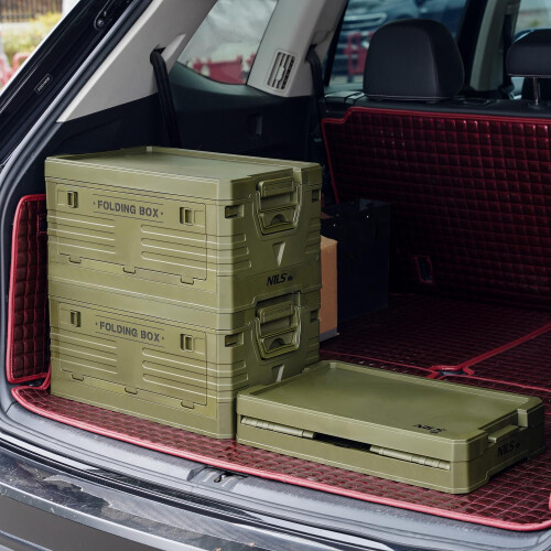 Faltbare Camping-Aufbewahrungsbox mit Deckel, tragbar 2