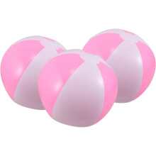 5er-Pack aufblasbare Strandbälle (zwei rosa und weiße) für Jungen und Mädchen, ideal für Sommer-Poolpartys und Wasserspiele im Freien