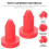 2St Flexibele Silicone Drain Plug Voor Kayak, En Boot Rood 5