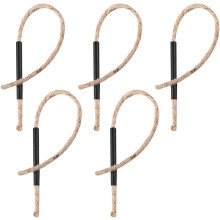 5 Stück gewachste Jute-Feuerstarterseile für Camping, Wandern und Outdoor-Überleben