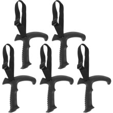 5 Stück 16-mm-Trekkingstockgriffe als Ersatz mit verstellbarer Handschlaufe, schwarzer T-förmiger Wanderstockgriff