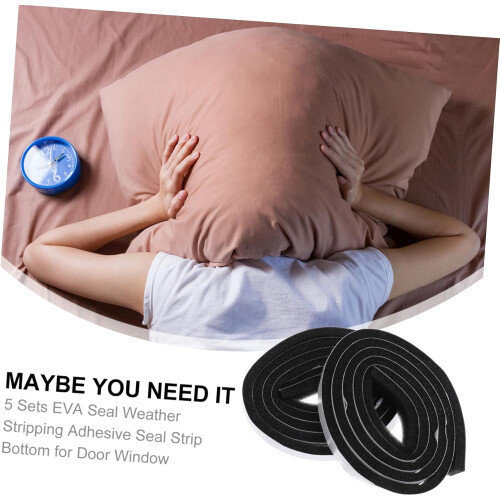 5 Sets Door Draft Stopper Seal Strip Self-Adhesive Weatherproofing 2