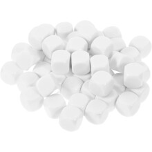 50 dados de bolsillo para fotos, dados de escritura DIY para juegos de mesa, dados acrílicos de seis caras en blanco, paquete estándar.
