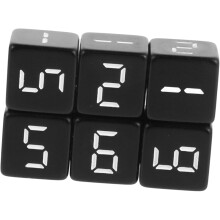 Juego de 6 dados digitales para mesa, herramienta de entretenimiento, dados numéricos, accesorios, divertido juego portátil.