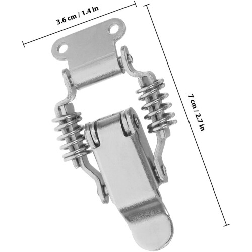 Iron Spring Loaded Toggle Latch Clamps Sturdy Metal Hasps 4pcs Heavy Duty Double Spring Design Versatile Use 1