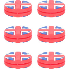 6 Stück Silikon-Vibrationsdämpfer für Tennisschläger im Design der britischen Flagge, Stoßdämpfer für Tennisschläger