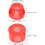 Ensemble de 8 protections antichoc rouges en PU pour skateboard 2