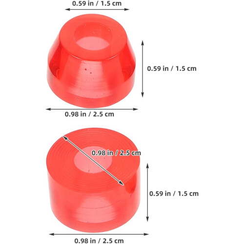 Ensemble de 8 protections antichoc rouges en PU pour skateboard 1