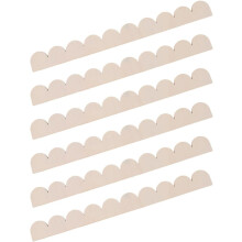 Kit de 6 piezas de molduras de madera festoneadas sin acabado para marcos de puertas de armarios y decoración de bricolaje