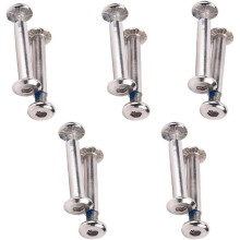 16 tornillos de acero inoxidable con cabeza hexagonal para patines en línea, 31 mm y 36 mm, pernos de rueda de metal.
