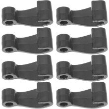8 Stück schwarze Kajak-J-Haken, Kunststoff-Zurrclips, Kajak-Bungee-Seilhaken, Bootshalter