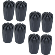 8 puntas de goma resistentes al desgaste para bastones de senderismo, protectores para bastones de trekking y fundas para bastones de montaña.
