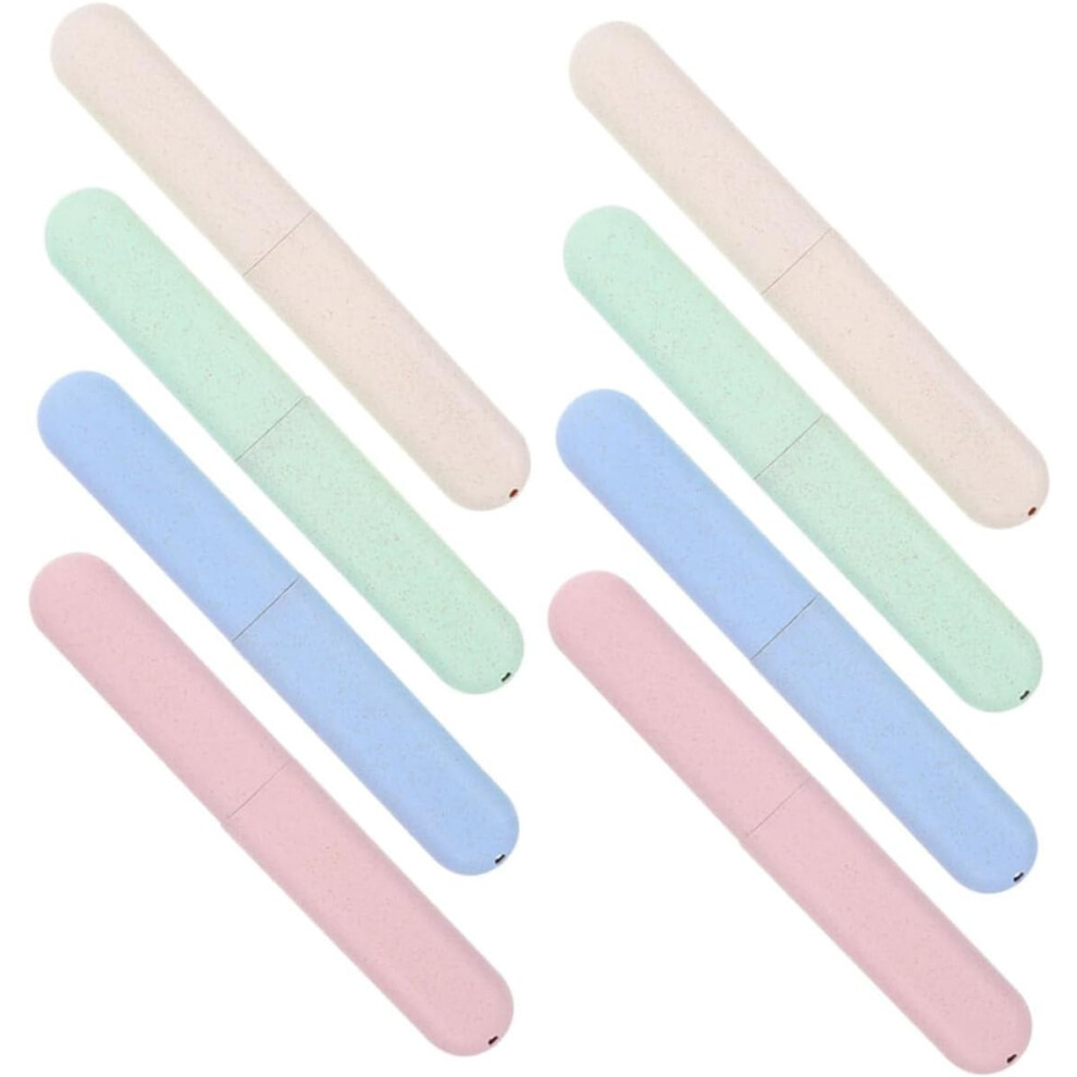 Hkhbjs 8Pcs Portable Toiletry Box Toothbrush Travel Case Toothbrush Holder Cover For Travel Storage Box