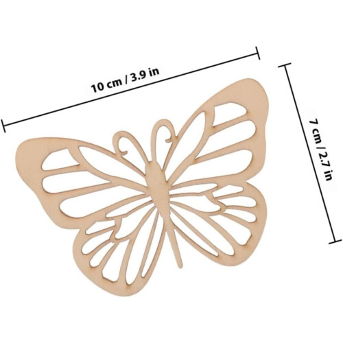 5 découpes de papillons en bois brut (100  75 mm) 1