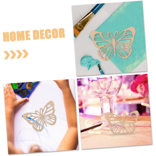 5 découpes de papillons en bois brut (100  75 mm) 2