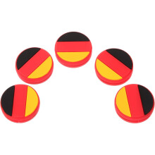 5 Stück Silikon-Tennisschläger-Vibrationsdämpfer mit Nationalflaggen-Design
