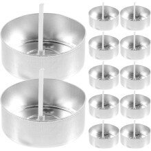 Sada na výrobu svíček 100 ks s hliníkovými dózami na čajové svíčky 38x14 mm a knoty 3,5 cm a bytovými dekoracemi