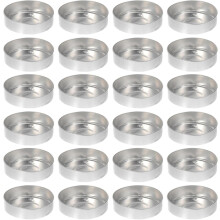 50PCS Aluminum Candle Cup Case 3.8x1cm Tea Light Wax Candle Holder DIY Making Supplies for Festive Crafts