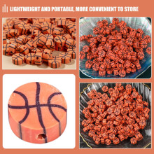 100Pcs Basketball Clay Beads DIY Sports Bead Charms Loose Spacer for Necklace and Bracelet Making Jewelry Craft Supplies