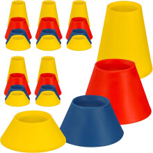 Set van 24 rubberen golftees in diverse kleuren met golfbalhouders in 4 maten.