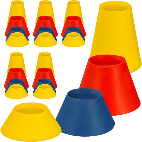 24pcs Mixed Color Rubber Golf Tees Set with 4 Sizes Golf Ball Holders