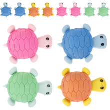 24pcs Turtle Shaped Cartoon Erasers Set, Multi-Color Rubber Pencil Erasers for Drawing and Painting