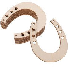 Kit de manualidades DIY con 24 piezas de madera sin acabado, ideal para pintar y hacer decoraciones. Herramienta educativa.