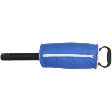 Golfballentas met afneembare opvangbuis, blauwe opbergtas voor golfballen met handvat en handige opbergmogelijkheid op de golfbaan.