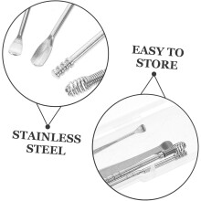 Kit de 6 cure-oreilles en spirale pour adultes, garçons et filles, avec boîte de rangement.