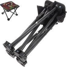 Tragbarer, kleiner, faltbarer Campinghocker aus leichtem Canvas, ideal für Outdoor-Aktivitäten wie Angeln, Wandern und Picknicken.