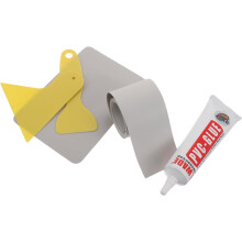 Kit de reparación para kayak, 5 parches de PVC impermeables para canoas inflables.