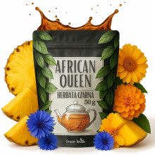Sort te AFRICAN QUEEN 50 g Løs te Ceylon Banan Ananas Kornblomst