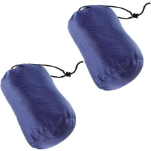 2 Stück Nylon-Kordelzugbeutel zur Aufbewahrung von Campingausrüstung und für Reisen im Freien – leicht