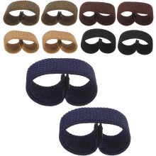 10PCS Elastic Belt Keepers Set Elastic Belt Keepers Set in Khaki Black Coffee Army Blue